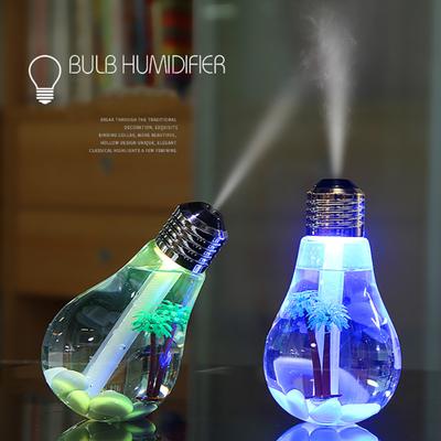 Deodorante per ambienti umidificatore a nebbia fine silenzioso a forma di lampadina USB domestica a LED