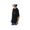 Vans Einfarbig Buchstabenaufdruck Locker sitzend Rundhalsausschnitt Kurzarm T-Shirt Herren Tops Schwarz VN000BYXBLK
