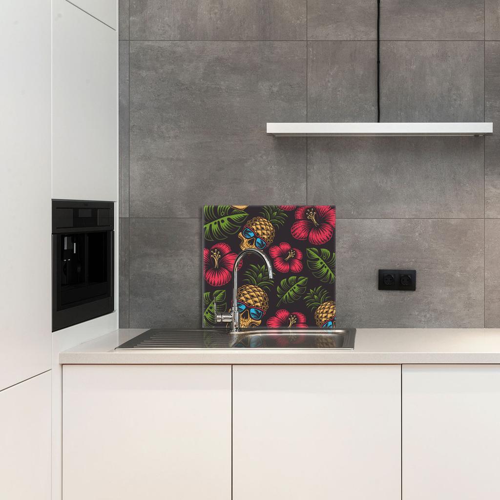 GLASPANEL TILL KÖK 65x60 Ananas