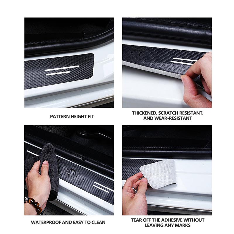 For Peugeot Car Threshold Protection Strip Anti-scratch Auto Rear Bumper Sticker Accessories 208 3008 V4008 308 2008 207 107 508