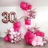 Hot Pink Balloons Garland Pastel Pink Balloon Arch Kit Baby Shower Gender Reveal Wedding Anniversary Birthday Party Decoration
