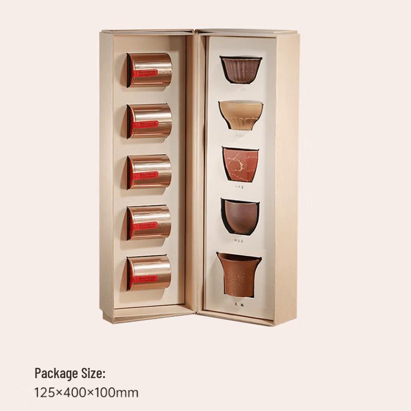 Qingputang Five-Color Zisha Tea Cup Set
