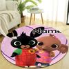 Personalized B-Bing Bunny Round Chair Office Rug - Perfect for Mat, Office Chair & More - Ideal Gift for Birthdays and Holidays