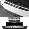 ABGL1 for Volkswagen VW CADDY Logo Car Door Sill Protective Plate Carbon Fiber Trunk Bumper Strips Anti Scratch Threshold Stickers