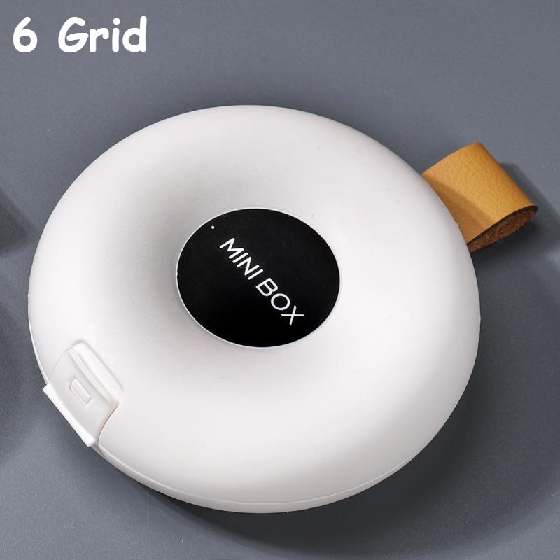 

Modern And Simple Pill Storage Box Comes With A Lanyard Anti-Loss 4 Grids Mini Compartment Flip-Top Sealed Storage Box