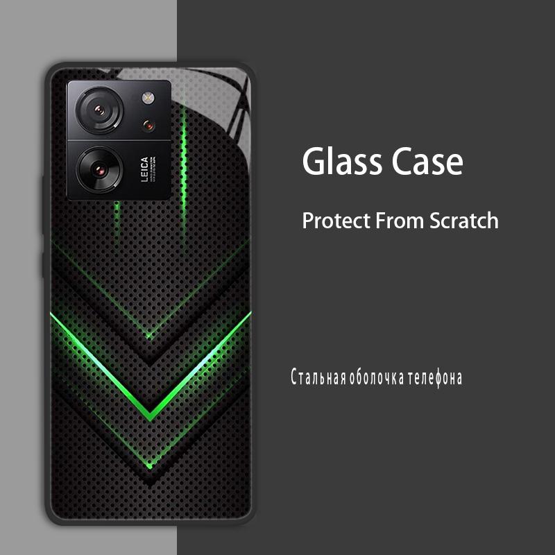 For Xiaomi 13T 13T Pro Case Cover Tempered Glass Case Hard Shockproof Coque Bumper For Xiaomi Mi 13T Pro Mi13T Pro Protect Case