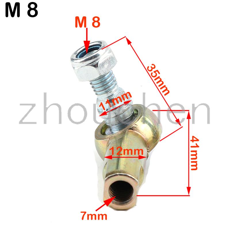 2pcs M8 8MM tie rod ball joint ATV accessories tie rod ball for Quad 4-Wheeler 70 90 110 125 150 200 250cc Go Kart Karting