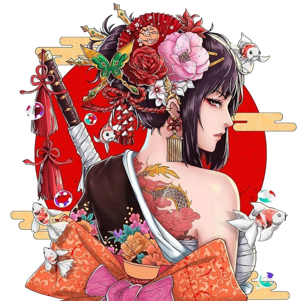 

Samurai Warriorand Geisha Car Sticker Vinyl Decal Waterproof Rear Window Motorcycle Camper Bumper Truck Laptop Decoration X03 A-15cm Longest Side