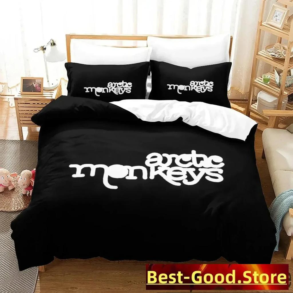 3D Arctic Monkeys Beding Set Print Bed Linen Set With Pilowcase Bed Soft Duvet Cover Soft Single Double Quen Super King-Sized Dimensionsd Dimensions