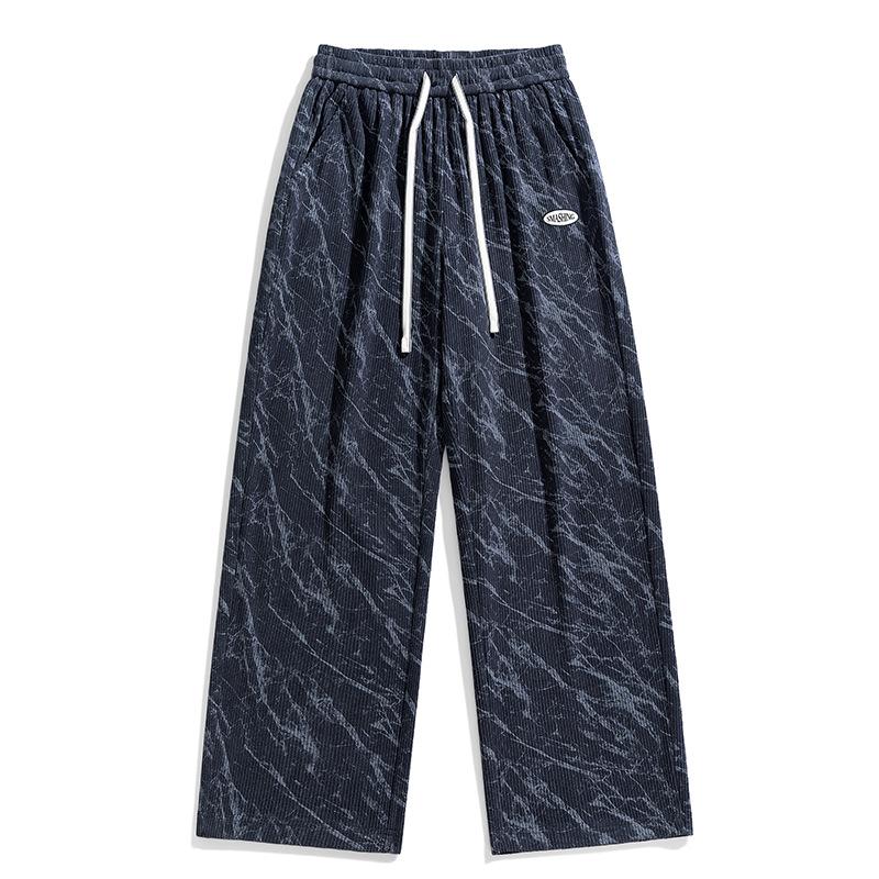 

Брюки Мужские Весна и Осень Новые Уличные Прямые Свободные Широкие Брюки Повседневные Хулиганские Красивые Спортивные Большой Размер Молодежные 8XL