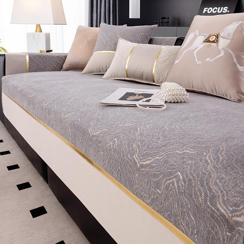 

Новая подушка для дивана, универсальная для четырех сезонов, чехол для дивана прямого ряда, тканевая подушка для сиденья, легкий роскошный высококачественный кожаный чехол для дивана 70*70cm