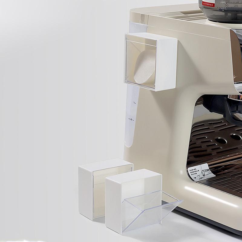 Coffee Filter Paper Holder Dustproof Moka Pot Filter Storage Box Coffee Dosing Ring Powder Bowl Wall Rack Espresso Accessories