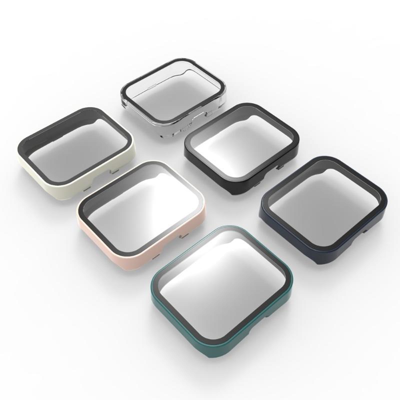 Anti-Scratch Smartwatch Housing 9H Tempered Glass Film Hard PC Cover for Bip 5 Screen Bumpers Shell Protector Shockproof
