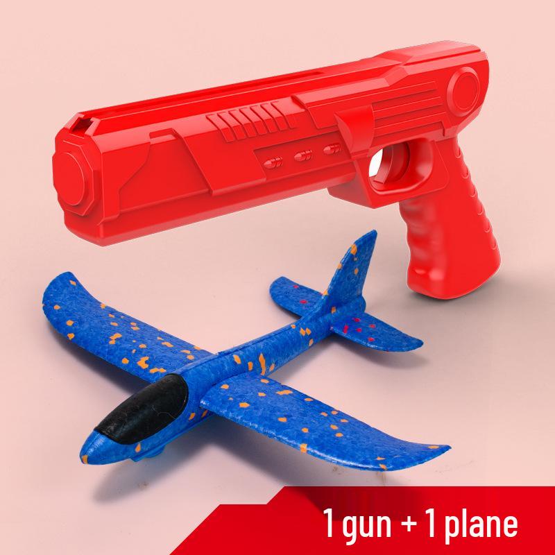 Handheld Light-up Foam Airplane Catapult Toy for Kids & Parents