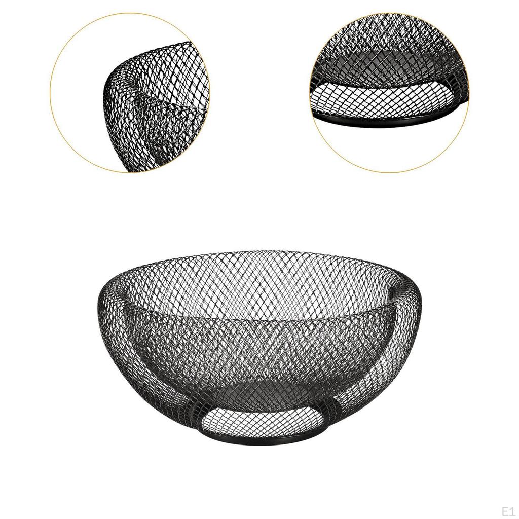 Metal Mesh Fruit Bowl Basket for Kitchen Counter Multipurpose Vegetable Holder Decorative