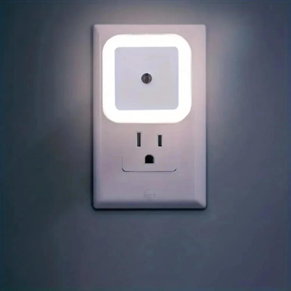 1/2PCS Veilleuse sans fil LED à détecteur de mouvement Lampe de nuit Chambre d'enfant Table de chevet Éclairage de placard Lampes à prise UE/US