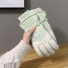 Soft Ski Anti-cold Mittens Oxford Cloth Finger Mittens All-Match Plush Thickened Gloves  Cycling