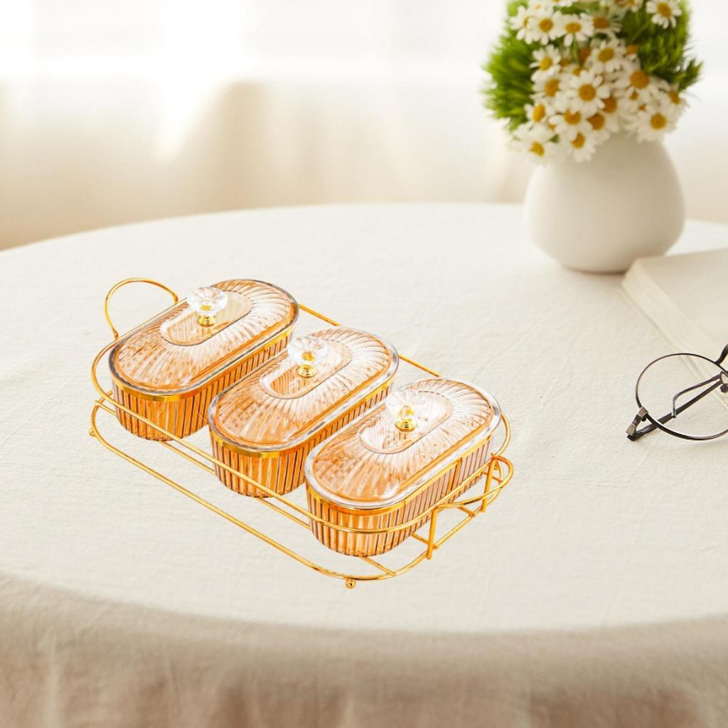 Dry Fruit Tray with Lid with Tray Wedding Nuts Plate Food Storage Container for Holiday Dining Room Kitchen Wedding Dried Fruit