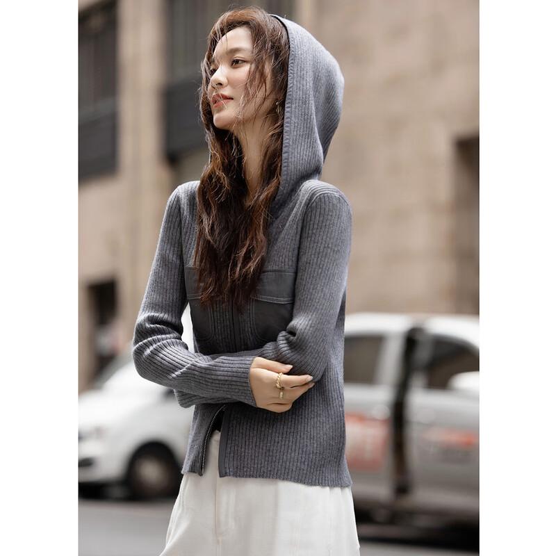 Demana Life Traveler Women s Retro Hooded Color-Block Knit Cardigan XL