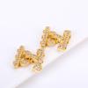 17.5X18MM 18K Gold Plated 3 Strands Clasps Connector,Inlaid Zircon Fastener Clasp For Handmade Pearls Necklace Making Material