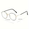 1pc Minimalist Round Golden Frame Fashion Glasses for Men Women Clear Lens Eyewear with Sleek Design Perfect for Daily Wear
