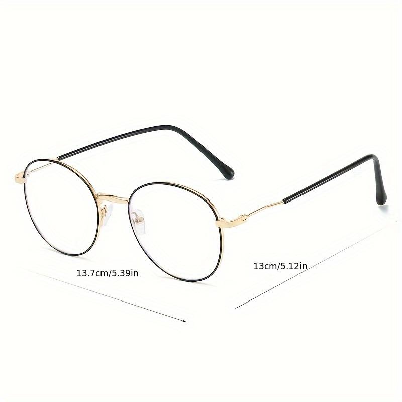 1pc Minimalist Round Golden Frame Fashion Glasses for Men Women Clear Lens Eyewear with Sleek Design Perfect for Daily Wear