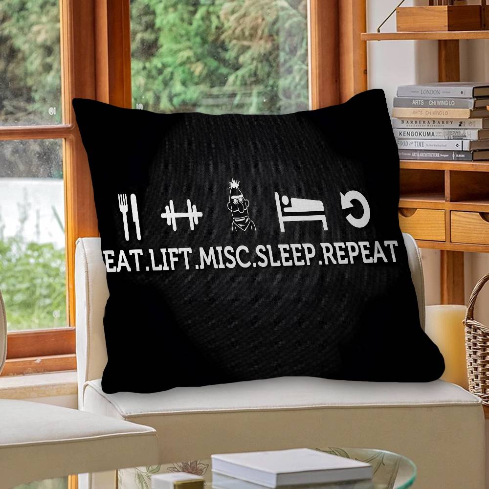 GYM Exercise Time Pillow Anime Pillow Sofa Bed Head Pillow Cover Cushion Cover 45x45 Cm Fashion