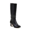 Women's White Knee-High Boots | Slouchy Style, Office Essential Fashion-Forward Footwear