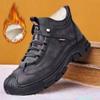 Men‘s Shoes Winter Cotton Thickened High-Top Snow Boots Warm Versatile Outdoor Father.