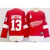 Mens Retro Ice Hockey Jersey Custom Number 71 88 Larkin DeBrincat Datsyuk Cotton Blend Practice Uniform