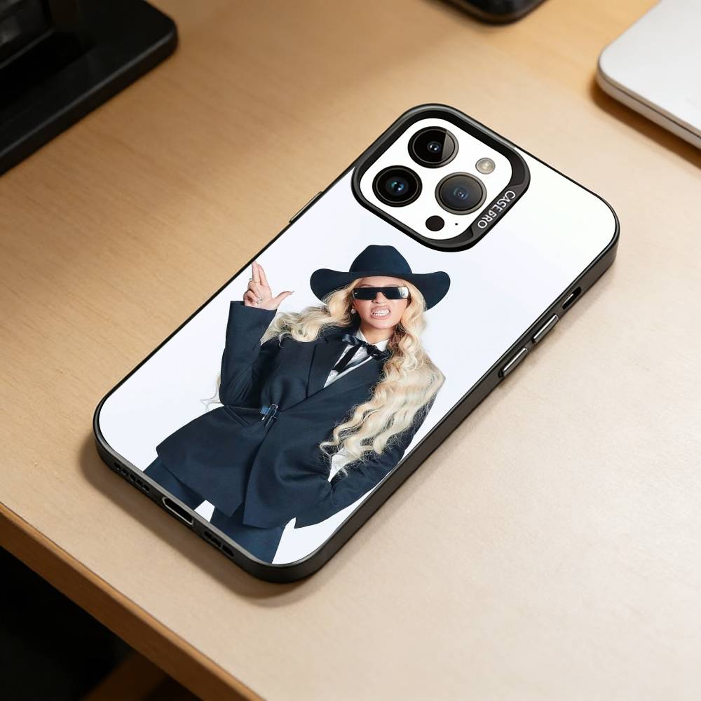 

B-Beyonce Cowboy Phone Case For iPhone 17,16,15,14,13,12,11 Plus,Pro Max,XS,Colorful Silver Black Cover iPhone14