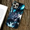 Blue Exorcist Phone Case For iPhone 17,16,15,14,13,12,11 Plus,Pro Max,XS,Colored Silver Plated Inside Cover