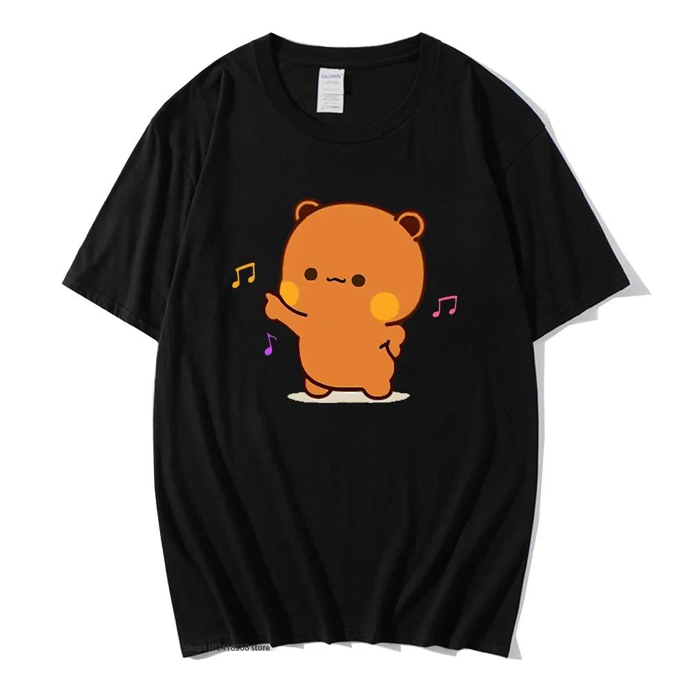 Anime Cartoon Panda Bear Bubu and Dudu T Shirt Kawaii Graphic Printed T Shirt Fashion Crew Neck Plus Size T Shirt Women