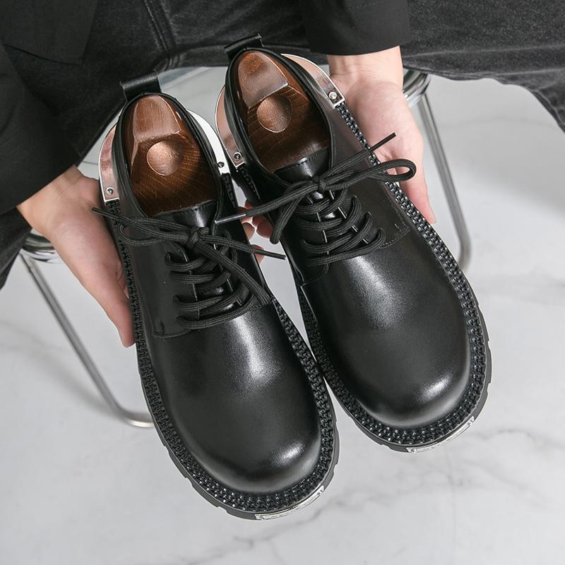 Men All Season Shoes Lace Up Leather Casual Comfortable Comfortable Wear For Daily Use Durable Material With Good Quality