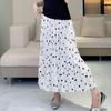 2025 Polka Dot A-line Midi Skirt: Fresh, Sweet, High-waisted, Loose Fit, Hip-covering Long Swing Skirt for Women