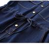 2115501-Retro Slimming Denim Waist-Cinch Dress for Autumn/Winter 2022