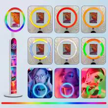 Vysoce kvalitní přenosný 12,9palcový 13palcový iPad Foto budka Nastavitelná Foto budka Nastavitelné kruhové RGB výplňové světlo Párty Svatba