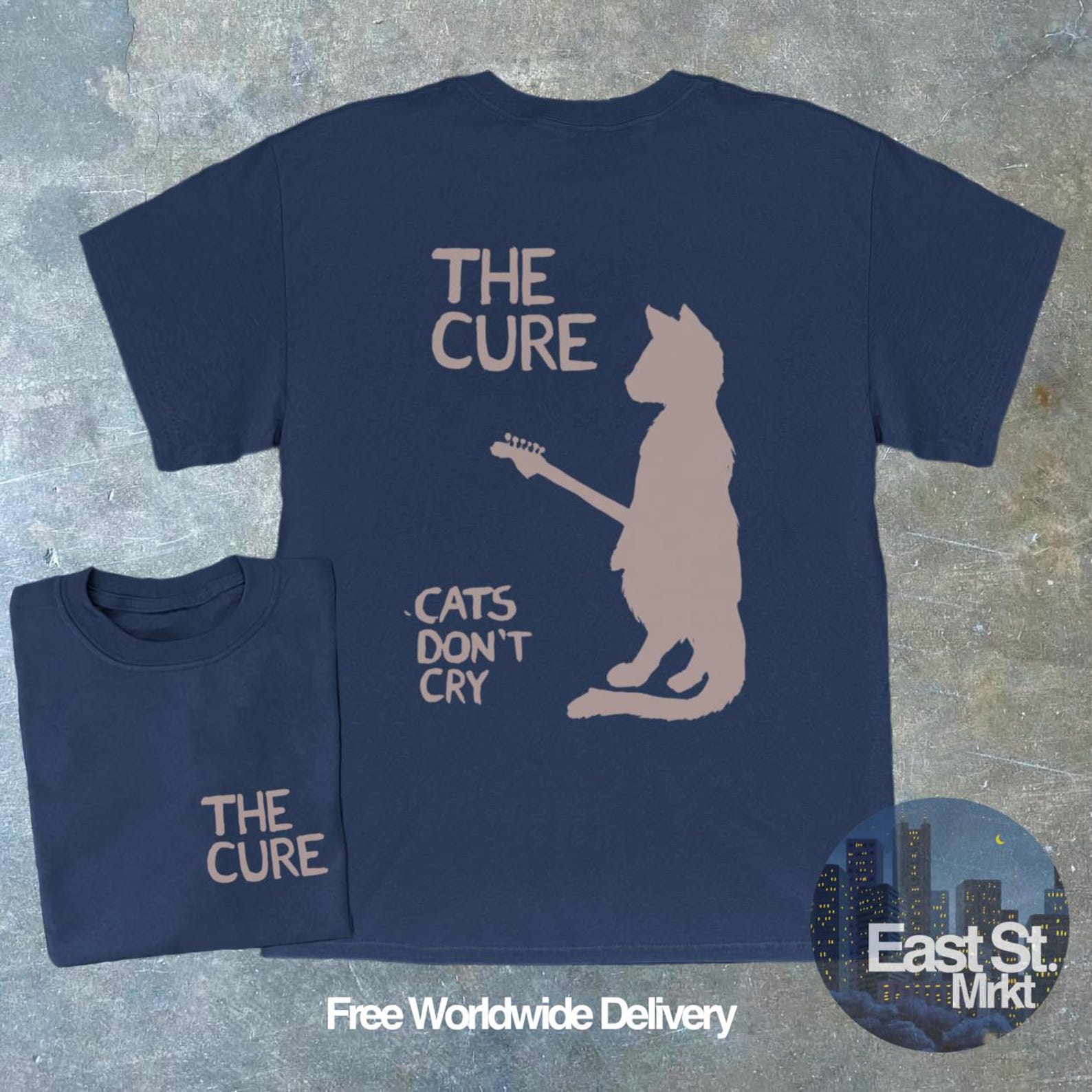 The Cure Cats Don t Cry T-Shirt: Vintage Style Music Tee 2XL