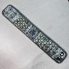 Meier Hip-hop punk cross rhinestone bracelet - diamond-accented pu leather jewelry