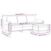 VidaXL 3-seater Sofa with Footrest Pink 180 Cm Velvet, Sofa, Sofa with Footrest, Three-seater Sofa, 3201218