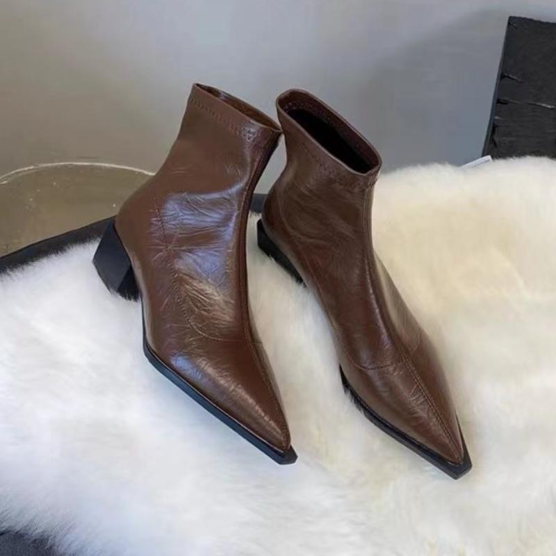 Fashion Soft Woman Short Shoes Plain Solid Color Y2k Footwear Designer Luxury Sale Booties Hot High Quality Autumn Ankle Boots for Women