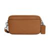 Coach JAYDEN 19 Logo-Buchstaben geprägter Reißverschluss, Rindsleder, Schulter-Crossbody-Tasche, kleine Größe, Damen Hellbraun