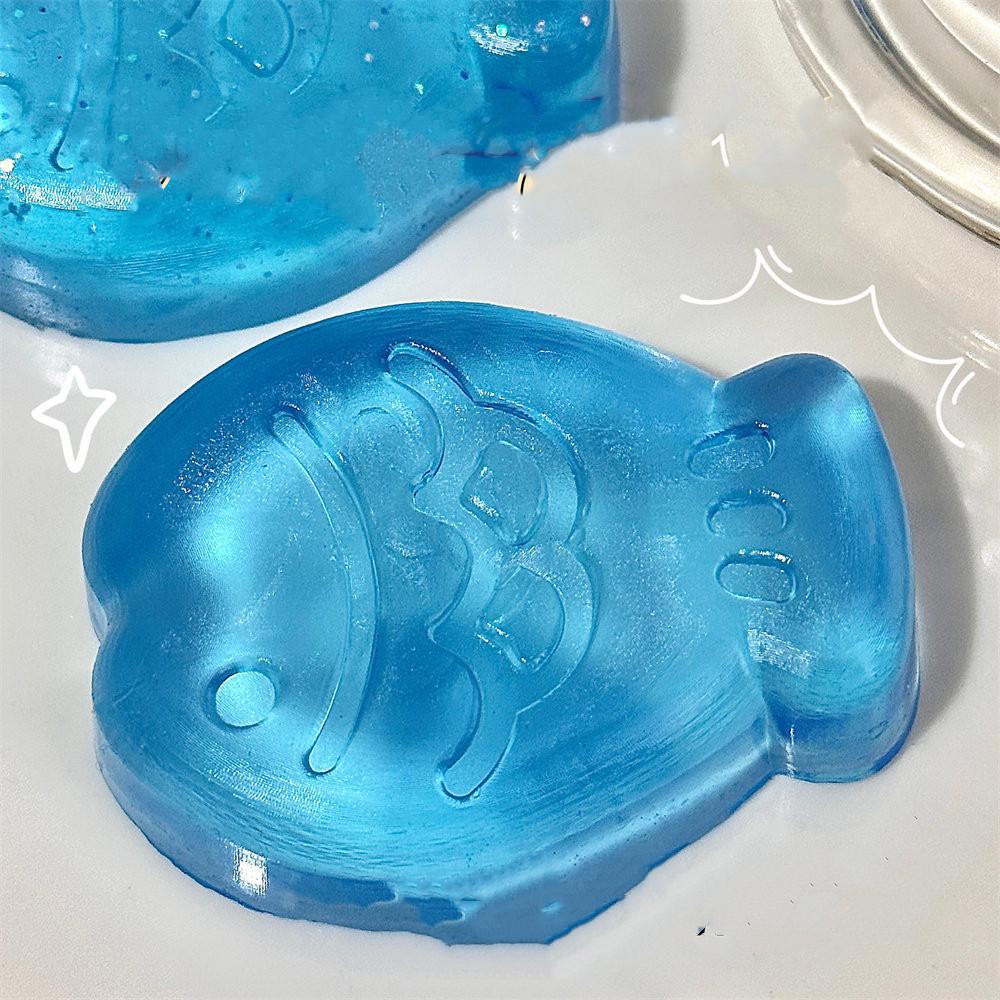 New Fidget Toy Mini Squishy Toys Mochi Ice Block Stress Ball Toy Kawaii Transparent Cube Cat Paw Fish Stress Relief Squeeze Toy
