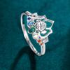 Monkton Original 925 Silver Rings New Lotus Flower Boho Colorful Engagement Rings for Women Fine Jewelry Gift