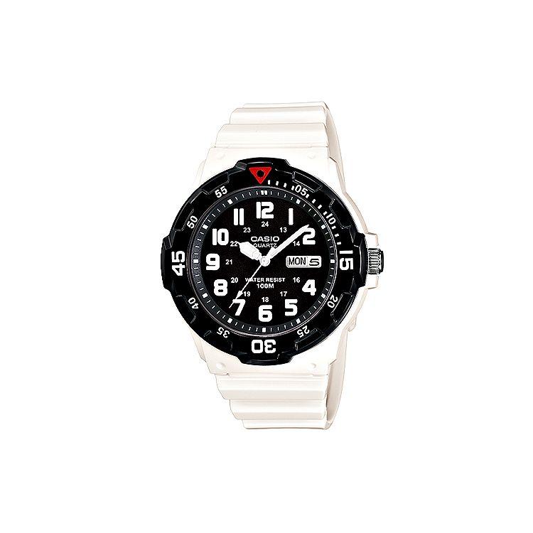 

Casio Youth Series MRW Round Dial Three-Hand Simple Sports Diving Watch Quartz Movement Resin Strap Men watches Black MRW-200HC-7B Regular Watch Box,Black Dial and White Band