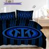 Inter Milan Emblema a Strisce Set da Tre Pezzi (1 * copripiumino + 2 * federa, senza nucleo) Regalo di compleanno di Natale Copripiumino e federa