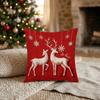 2D Flat Printed Throw Cushion Cover Soft Square Pillowcase New Christmas Pillow Cover Living Room