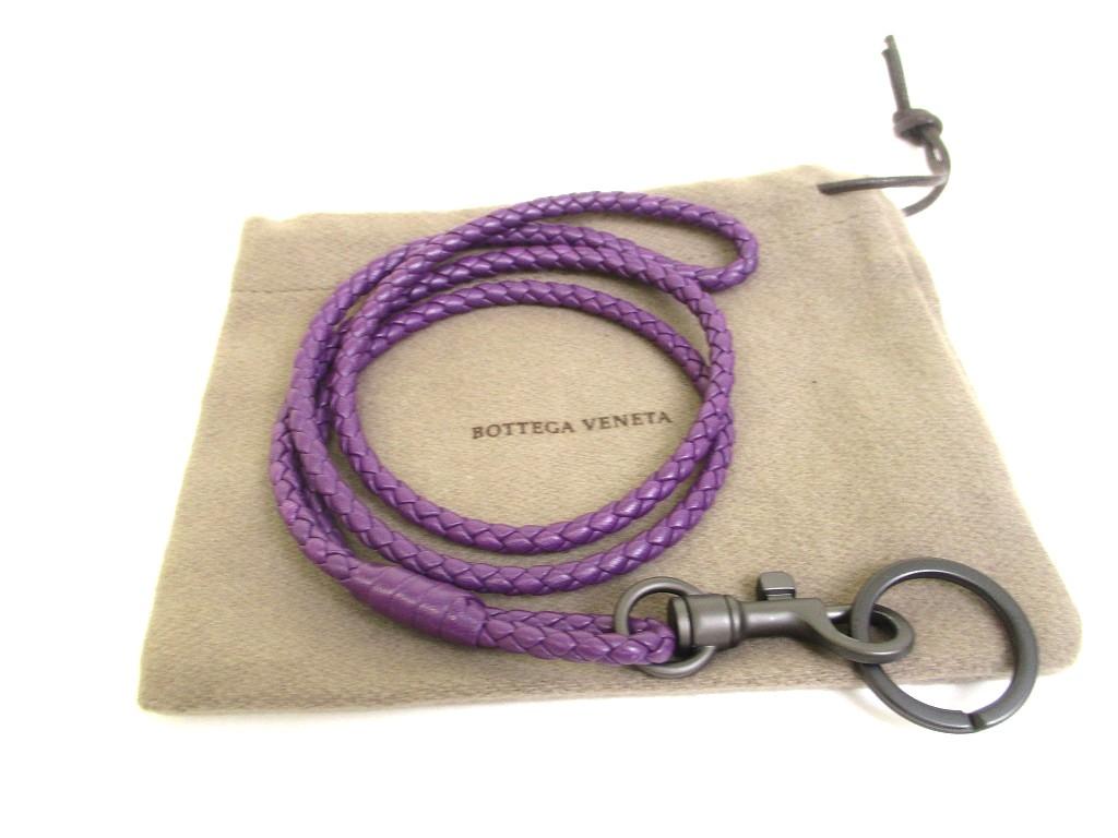 Подлинный ремешок для ожерелья из кожи Intrecciato Purple от BOTTEGA VENETA #a734, восстановленный