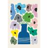 Bright Modern Plant And Flower Minimalist Poster Abstract Vase Leaves Prints Canvas Painting Wall Picture Home Living Room Decor