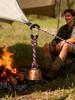 Bear Bell Camping Tent Protection Bell Outdoor Metal Bell Pendant Camping Bell Accessory with Mute Function for Camping Hiking